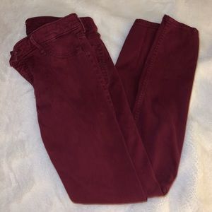 Maroon Hollister jeans